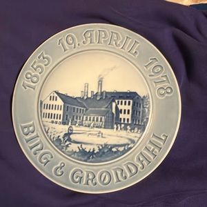 Vintage hanging plate. Copenhagen porcelain. Made in Denmark. Excellent shape